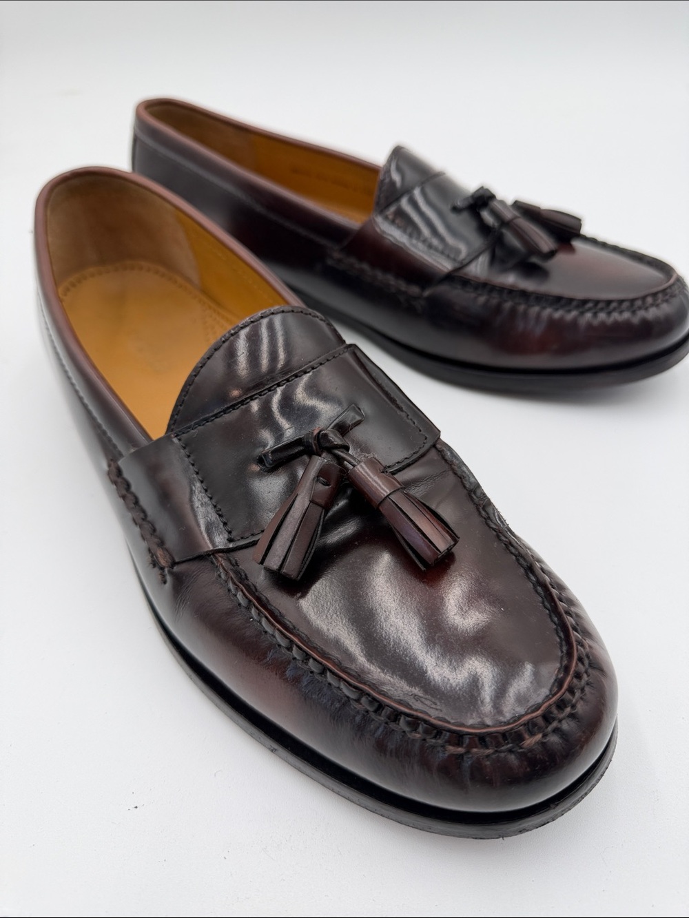 COLE HAAN 12D PINCH Leather Sole Moc Toe Tassel Loafers EUC AMAZING HIGH END